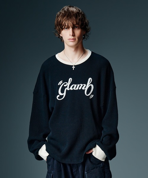 glamb(グラム)の「All Purpose Waffle Cutsew / オールパーポーズワッフルカットソー(Tシャツ/カットソー・メンズ・ブラウン/ブラック/ブルー・S/M/L)」の2枚目の写真
