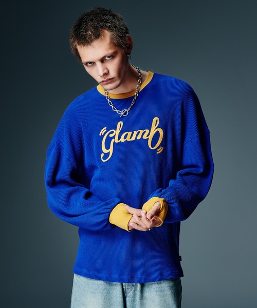 glamb(グラム)の「All Purpose Waffle Cutsew / オールパーポーズワッフルカットソー(Tシャツ/カットソー・メンズ・ブラウン/ブラック/ブルー・S/M/L)」の8枚目の写真