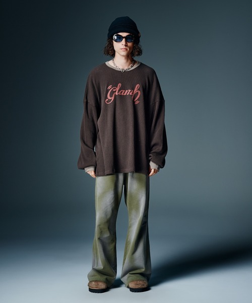 glamb(グラム)の「All Purpose Waffle Cutsew / オールパーポーズワッフルカットソー(Tシャツ/カットソー・メンズ・ブラウン/ブラック/ブルー・S/M/L)」の12枚目の写真
