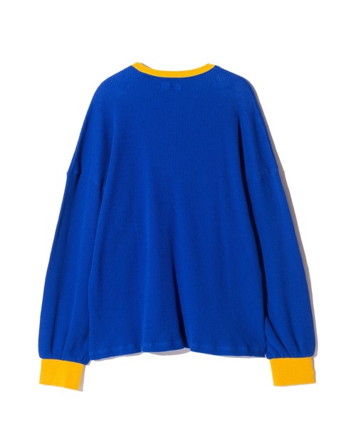 glamb(グラム)の「All Purpose Waffle Cutsew / オールパーポーズワッフルカットソー(Tシャツ/カットソー・メンズ・ブラウン/ブラック/ブルー・S/M/L)」の7枚目の写真