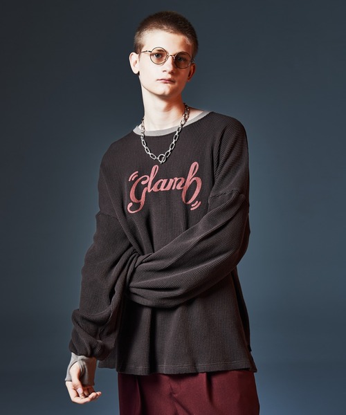 glamb(グラム)の「All Purpose Waffle Cutsew / オールパーポーズワッフルカットソー(Tシャツ/カットソー・メンズ・ブラウン/ブラック/ブルー・S/M/L)」の18枚目の写真
