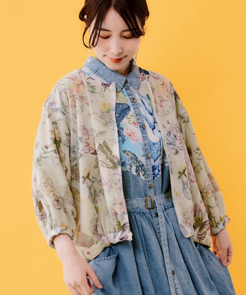 iS ScoLar(イズスカラー)の「562225:星座柄チュール×コットンレース リバーシブルブルゾン(ブルゾン・レディース・ブラック/アイボリー・M)」の16枚目の写真