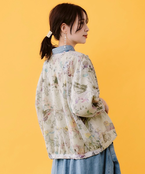 iS ScoLar(イズスカラー)の「562225:星座柄チュール×コットンレース リバーシブルブルゾン(ブルゾン・レディース・ブラック/アイボリー・M)」の19枚目の写真