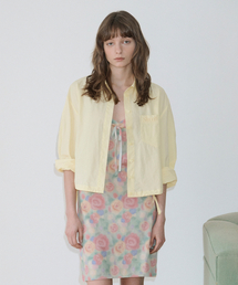 2-Way Drawstring Crop Shirt (Yellow)