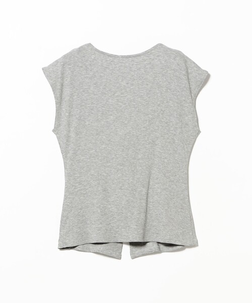 Ray BEAMS(レイビームス)の「リブ フロントギャザー フレンチスリーブ(Tシャツ/カットソー・レディース・グリーン系その他2/ブラック/シルバー・ONE SIZE)」の18枚目の写真