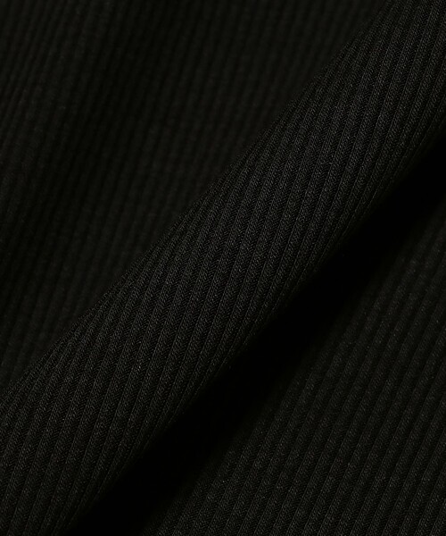 Ray BEAMS（レイビームス）の「リブ フロントギャザー フレンチスリーブ（Tシャツ/カットソー・レディース・グリーン系その他2/ブラック/シルバー・ONE SIZE）」の8枚目の写真