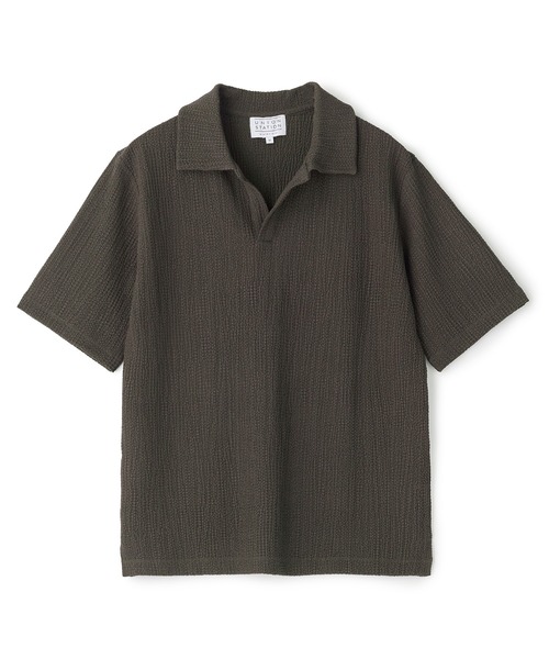 UNION STATION(ユニオンステーション)の「<WEB限定>ワッシャースキッパーポロシャツ(ポロシャツ・メンズ・サックスブルー/ブラック/ネイビー/カーキ・M/L)」の3枚目の写真