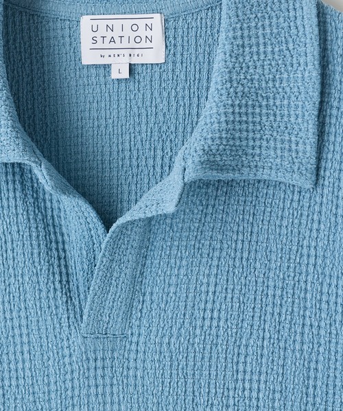 UNION STATION(ユニオンステーション)の「<WEB限定>ワッシャースキッパーポロシャツ(ポロシャツ・メンズ・サックスブルー/ブラック/ネイビー/カーキ・M/L)」の12枚目の写真