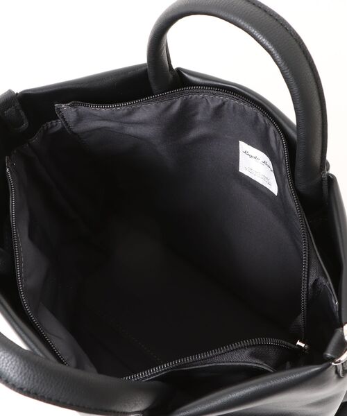 Legato Largo（レガートラルゴ）の「肩楽 レザー調 ビジネス 2WAY ショルダー ミニトートバッグ A5収納対応 肩楽シリーズ（ビジネスバッグ・レディース・ブラック/アイボリー/グレイッシュベージュ・FREE）」の9枚目の写真