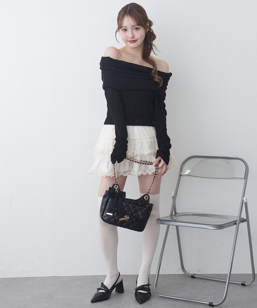 one after another NICE CLAUP(ワンアフターアナザーナイスクラップ)の「チェーンショルダー2WAYバッグ(ショルダーバッグ・レディース・ブラック/アイボリー/ピンク/ブラック系その他・FREE)」の19枚目の写真