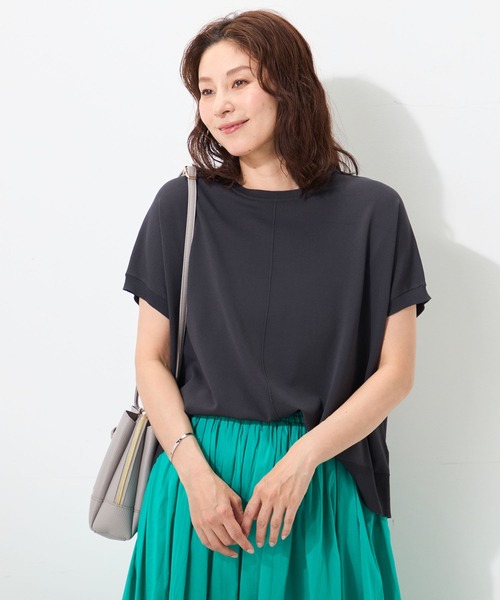 GALLORIA(ギャローリア)の「【遮熱・抗ピル】ボックスフレンチニット(ニット/セーター・レディース・チャコールグレー/ターコイズブルー/ベージュ/ブルー・L/S/M/LL)」の2枚目の写真