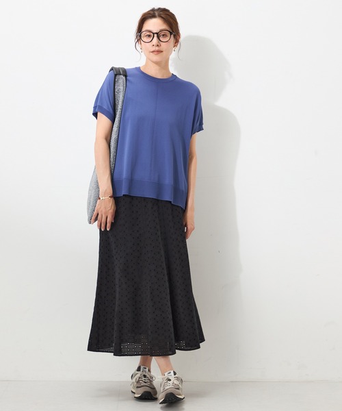 GALLORIA(ギャローリア)の「【遮熱・抗ピル】ボックスフレンチニット(ニット/セーター・レディース・チャコールグレー/ターコイズブルー/ベージュ/ブルー・L/S/M/LL)」の14枚目の写真