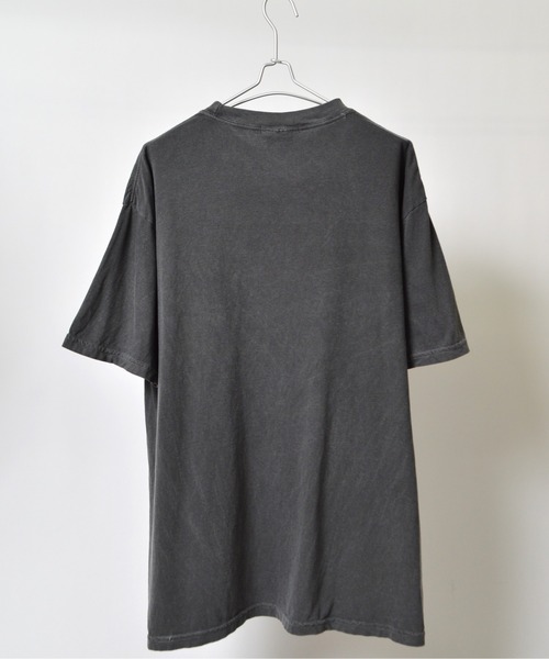 DOUBLE STEAL（ダブルスティール）の「BACK TO NATURE ピグメント加工 ビッグシルエットTシャツ（Tシャツ/カットソー・メンズ・スミクロ/ネイビー/アイボリー・FREE）」の4枚目の写真