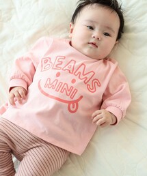 BEAMS mini | 【WEB限定】ベビー スマイル ロングTシャツ 2026FW（70～80cm）子供服 乳児  トップス カットソー  プレゼント(Tシャツ/カットソー)