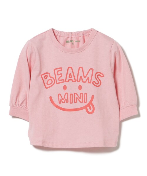 BEAMS mini（ビームスミニ）の「【WEB限定】ベビー スマイル ロングTシャツ 2026FW（70～80cm）子供服 乳児  トップス カットソー  プレゼント（Tシャツ/カットソー・キッズ・ホワイト系その他5/ピンク・80/70）」の6枚目の写真