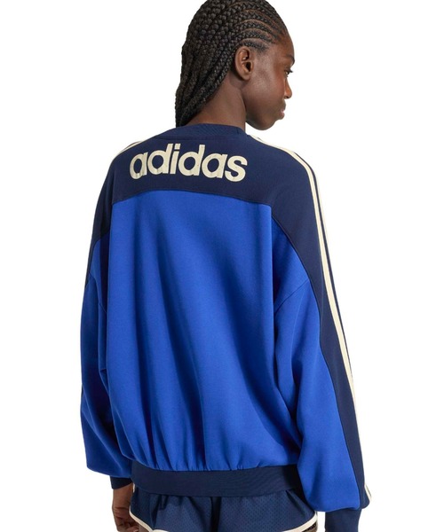 adidas(アディダス)の「adidas GARMENT WASHED GRAPHIC CREW / アディダス ガーメント ウォッシュド グラフィック クルー(スウェット・レディース・ブルー・S/L/M)」の8枚目の写真