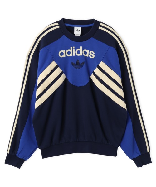 adidas(アディダス)の「adidas GARMENT WASHED GRAPHIC CREW / アディダス ガーメント ウォッシュド グラフィック クルー(スウェット・レディース・ブルー・S/L/M)」の4枚目の写真