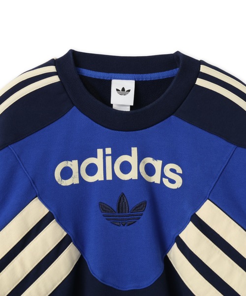 adidas(アディダス)の「adidas GARMENT WASHED GRAPHIC CREW / アディダス ガーメント ウォッシュド グラフィック クルー(スウェット・レディース・ブルー・S/L/M)」の3枚目の写真