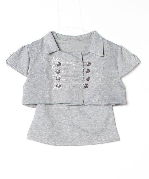 CeLess(セレス)の「Napoleon-style Classic Polo / ナポレオン風クラシックポロシャツ(シャツ/ブラウス・レディース・グレー・FREE)」の12枚目の写真