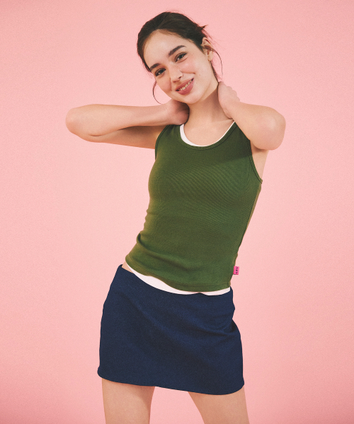 A.R.U（エイアールユー）の「SPAN DENIM LOW SKIRT（スカート・レディース・ブラック/ダークネイビー・SMALL/MEDIUM）」の4枚目の写真