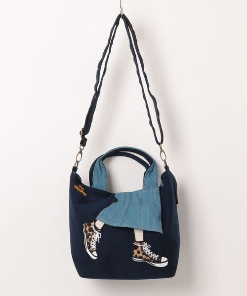 mis zapatos（ミス　サパト）の「【mis zapatos/ミスサパト】 ロングスカート ミニショルダー（ショルダーバッグ・レディース・ピンク/ナチュラル/ブラック/ネイビー/グレー・FREE）」の4枚目の写真