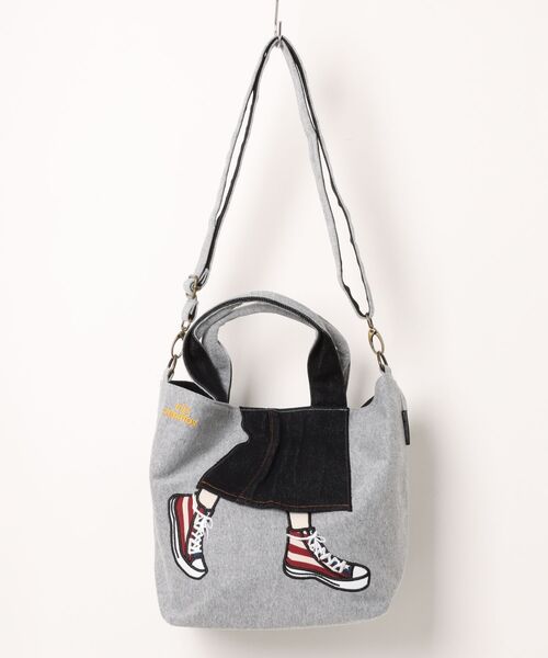 mis zapatos（ミス　サパト）の「【mis zapatos/ミスサパト】 ロングスカート ミニショルダー（ショルダーバッグ・レディース・ピンク/ナチュラル/ブラック/ネイビー/グレー・FREE）」の2枚目の写真