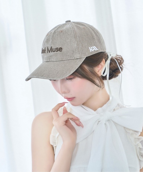 Rose Muse(ロゼミューズ)の「Basic washed cap(キャップ・レディース・ホワイト/チャコール/ピンク/ブラウン・FREE)」の12枚目の写真