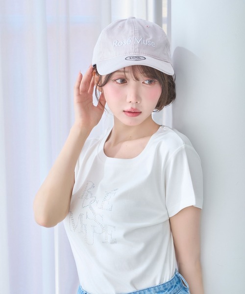 Rose Muse(ロゼミューズ)の「Basic washed cap(キャップ・レディース・ホワイト/チャコール/ピンク/ブラウン・FREE)」の8枚目の写真