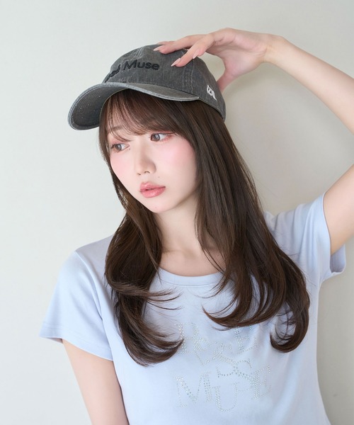 Rose Muse(ロゼミューズ)の「Basic washed cap(キャップ・レディース・ホワイト/チャコール/ピンク/ブラウン・FREE)」の6枚目の写真