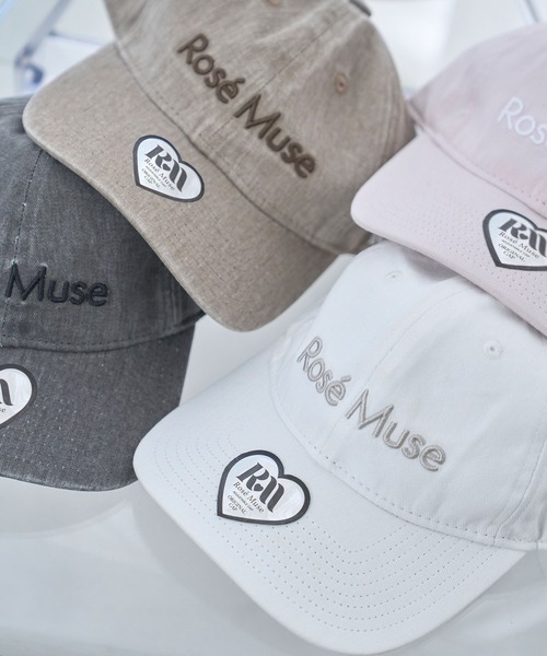Rose Muse(ロゼミューズ)の「Basic washed cap(キャップ・レディース・ホワイト/チャコール/ピンク/ブラウン・FREE)」の14枚目の写真