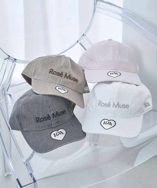 Rose Muse(ロゼミューズ)の「Basic washed cap(キャップ・レディース・ホワイト/チャコール/ピンク/ブラウン・FREE)」の5枚目の写真