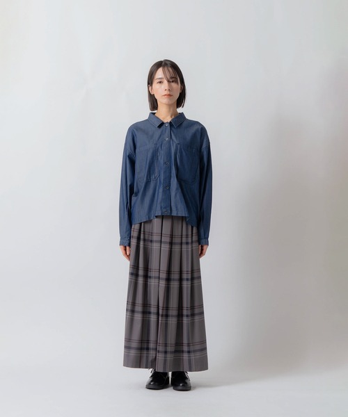 Kelen(ケレン)の「「KELEN / ケレン」接触冷感3.5ozデニムシャツ(シャツ/ブラウス・レディース・ネイビー/ブラック・S/M)」の16枚目の写真