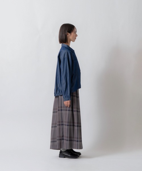 Kelen(ケレン)の「「KELEN / ケレン」接触冷感3.5ozデニムシャツ(シャツ/ブラウス・レディース・ネイビー/ブラック・S/M)」の17枚目の写真
