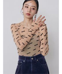 MURUA | デジタルロゴシアートップス　秋服(Tシャツ/カットソー)