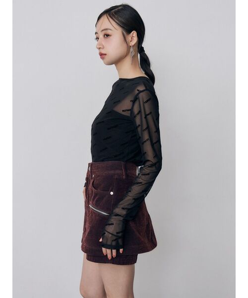 MURUA(ムルーア)の「デジタルロゴシアートップス 秋服(Tシャツ/カットソー・レディース・ブルー/ベージュ/ブラック・FREE)」の8枚目の写真