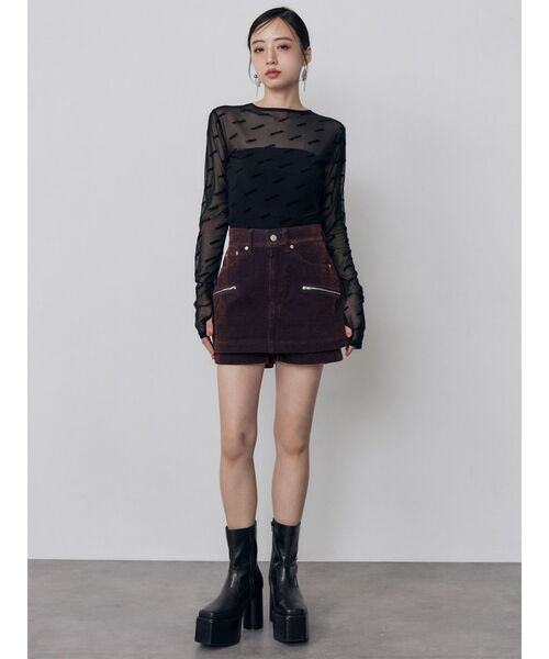 MURUA(ムルーア)の「デジタルロゴシアートップス 秋服(Tシャツ/カットソー・レディース・ブルー/ベージュ/ブラック・FREE)」の10枚目の写真