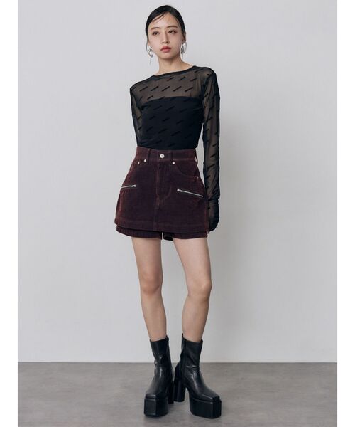 MURUA(ムルーア)の「デジタルロゴシアートップス 秋服(Tシャツ/カットソー・レディース・ブルー/ベージュ/ブラック・FREE)」の12枚目の写真