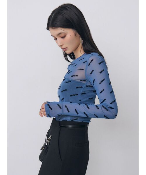 MURUA(ムルーア)の「デジタルロゴシアートップス 秋服(Tシャツ/カットソー・レディース・ブルー/ベージュ/ブラック・FREE)」の17枚目の写真