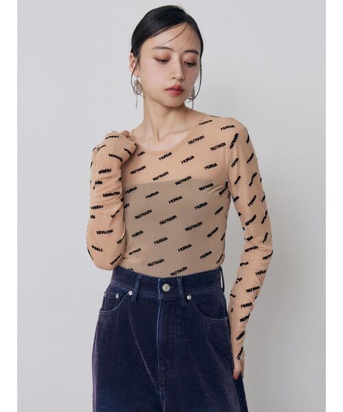 MURUA(ムルーア)の「デジタルロゴシアートップス 秋服(Tシャツ/カットソー・レディース・ブルー/ベージュ/ブラック・FREE)」の22枚目の写真