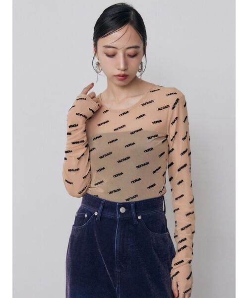 MURUA(ムルーア)の「デジタルロゴシアートップス 秋服(Tシャツ/カットソー・レディース・ブルー/ベージュ/ブラック・FREE)」の15枚目の写真