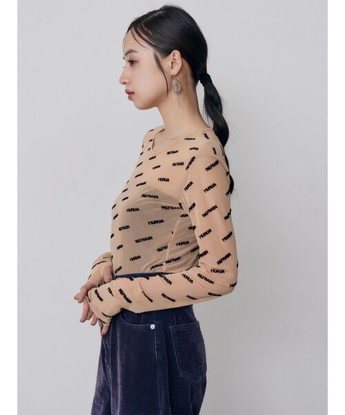 MURUA(ムルーア)の「デジタルロゴシアートップス 秋服(Tシャツ/カットソー・レディース・ブルー/ベージュ/ブラック・FREE)」の16枚目の写真