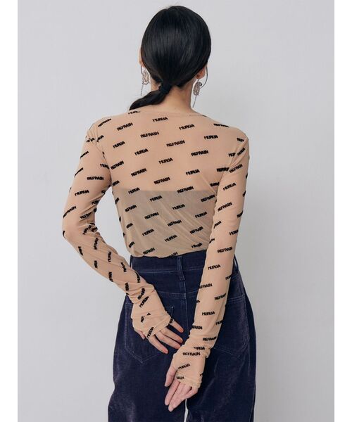 MURUA(ムルーア)の「デジタルロゴシアートップス 秋服(Tシャツ/カットソー・レディース・ブルー/ベージュ/ブラック・FREE)」の18枚目の写真