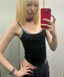 runningHIGH（ランニングハイ）の「【runningHIGH】BRALETTE LAYERED SLEEVELESS TOP / 【ランニングハイ】パット付レイヤードキャミソール（キャミソール）」