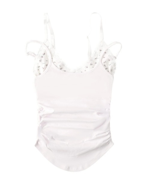 runningHIGH(ランニングハイ)の「【runningHIGH】BRALETTE LAYERED SLEEVELESS TOP / 【ランニングハイ】パット付レイヤードキャミソール(キャミソール・レディース・ブルー/グリーン/ホワイト/ブラック・ONE SIZE)」の16枚目の写真
