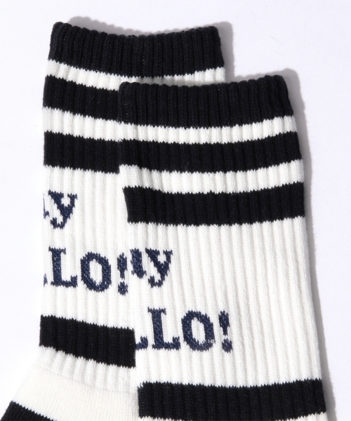 B:MING by BEAMS（ビーミングバイビームス）の「【MEN'S NON-NO6月号掲載】ビーミング by ビームス / Say Hello クオーターソックス（ソックス/靴下・メンズ・ホワイト/ブラック・ONE SIZE）」の5枚目の写真