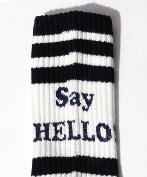 B:MING by BEAMS（ビーミングバイビームス）の「【MEN'S NON-NO6月号掲載】ビーミング by ビームス / Say Hello クオーターソックス（ソックス/靴下・メンズ・ホワイト/ブラック・ONE SIZE）」の7枚目の写真