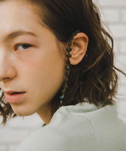 URBAN RESEARCH（アーバンリサーチ）の「decor『デコール』　FLOWER GEM NECKLACE（ネックレス・レディース・グレー系その他/ブラック・-）」の7枚目の写真