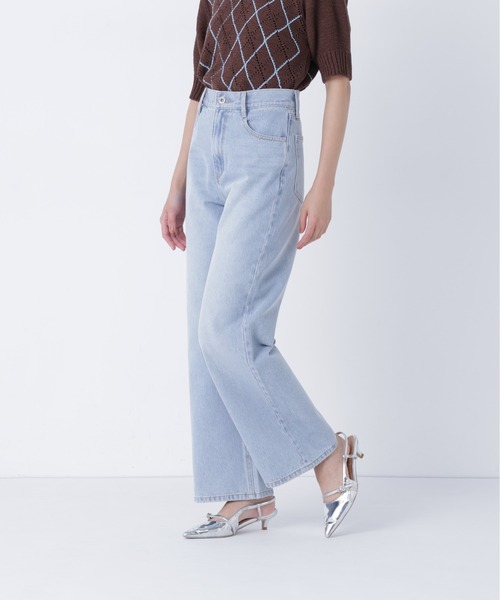 NATURAL BEAUTY BASIC(ナチュラルビューティーベーシック)の「ワイドストレートデニムパンツ(デニムパンツ・レディース・ブラック/ブルー/ライトブルー・X-SMALL/SMALL/MEDIUM/LARGE)」の16枚目の写真