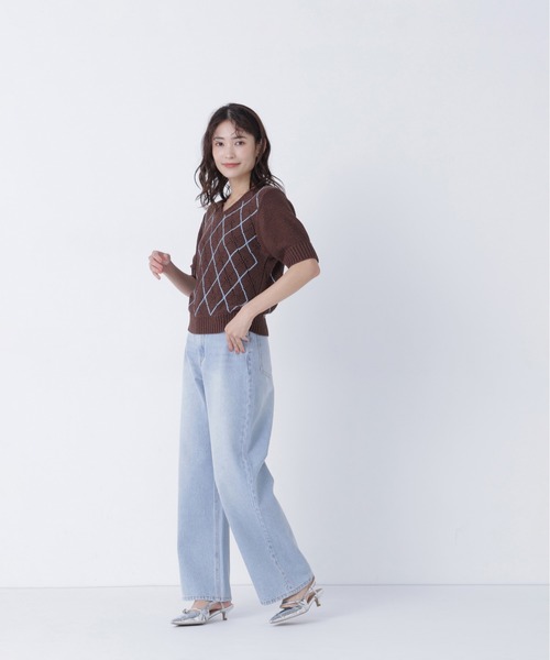 NATURAL BEAUTY BASIC(ナチュラルビューティーベーシック)の「ワイドストレートデニムパンツ(デニムパンツ・レディース・ブラック/ブルー/ライトブルー・X-SMALL/SMALL/MEDIUM/LARGE)」の18枚目の写真