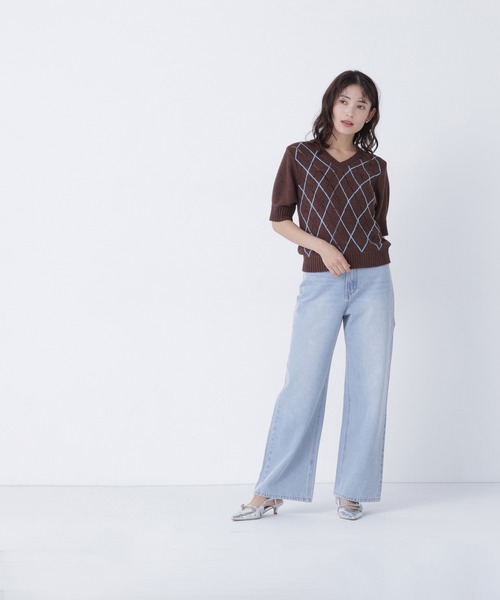 NATURAL BEAUTY BASIC(ナチュラルビューティーベーシック)の「ワイドストレートデニムパンツ(デニムパンツ・レディース・ブラック/ブルー/ライトブルー・X-SMALL/SMALL/MEDIUM/LARGE)」の19枚目の写真